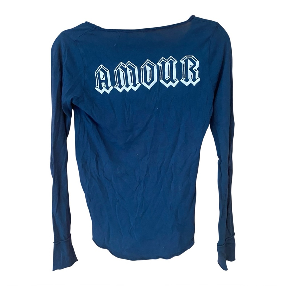 Zadig & Voltaire Blue Long Sleeve Amour Tee